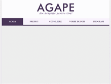 Tablet Screenshot of agape-regie.ro